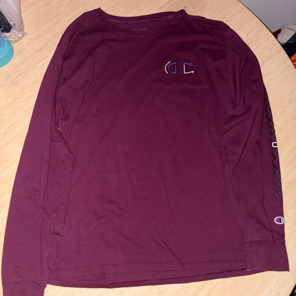 Champion Burgundy Tee with Logo